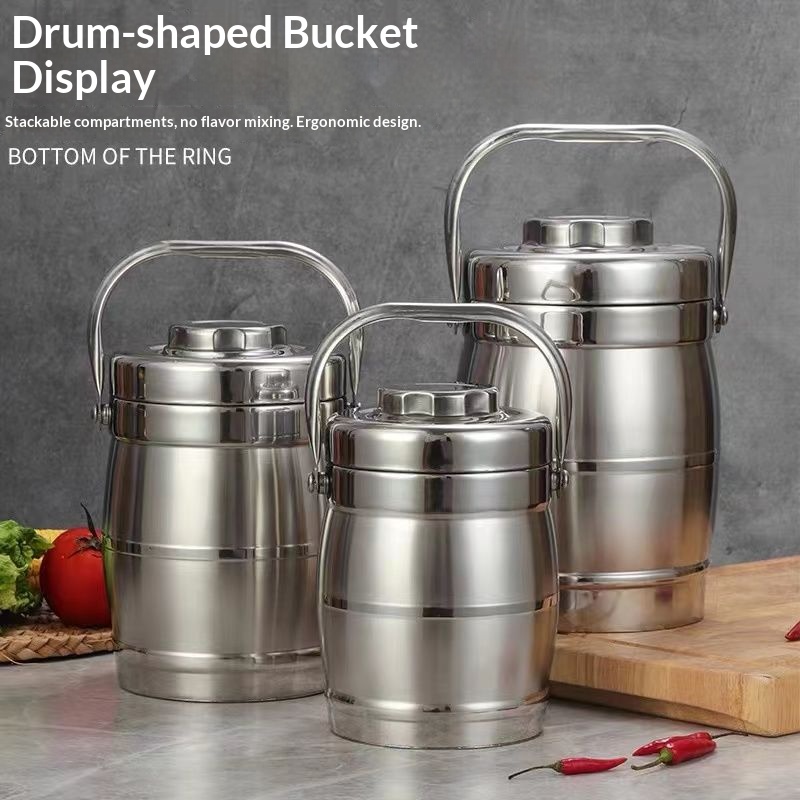 不锈钢保温提锅保温饭盒成人学生饭盒带盖上班族新款保温饭盒