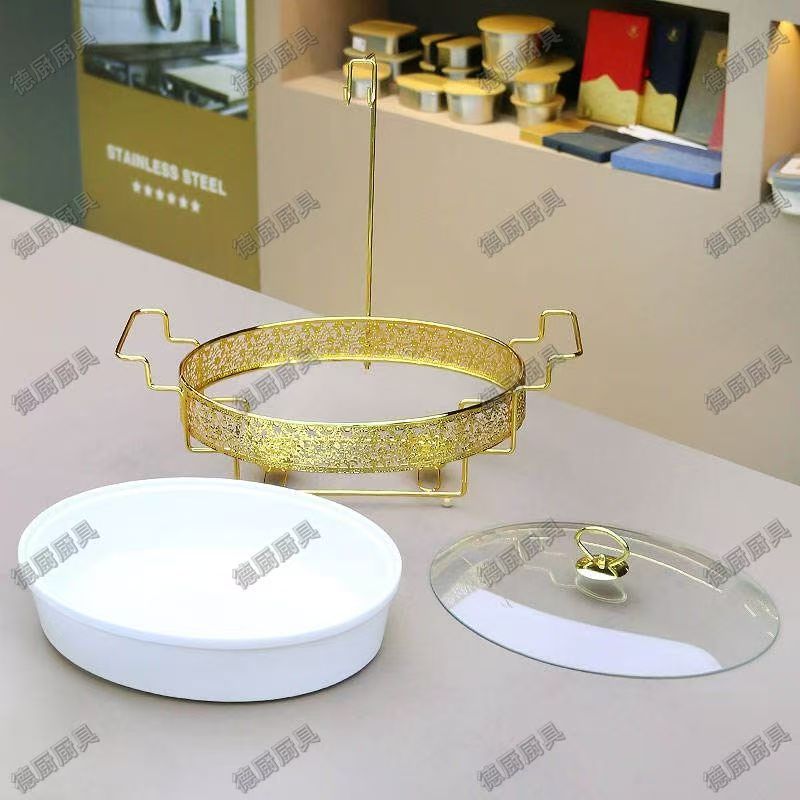  高端加高陶瓷可挂式自助餐炉 轻奢吊炉酒店加热容器 h