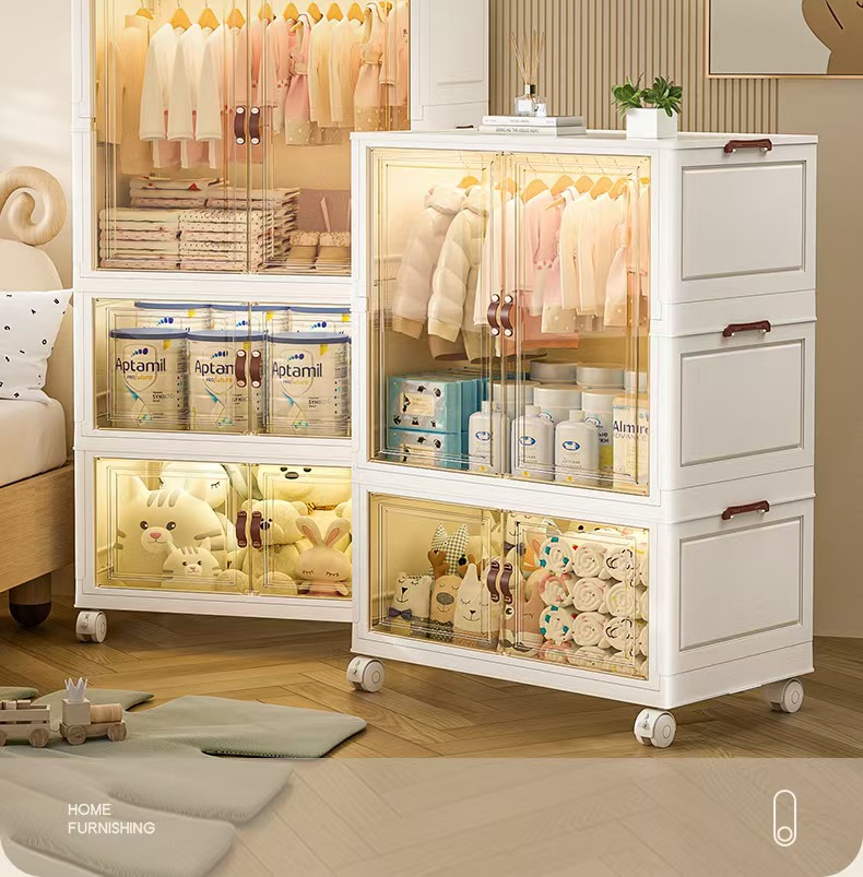 免安装宝宝衣柜儿童衣服整理箱婴儿小衣橱塑料家用简易收纳储物柜