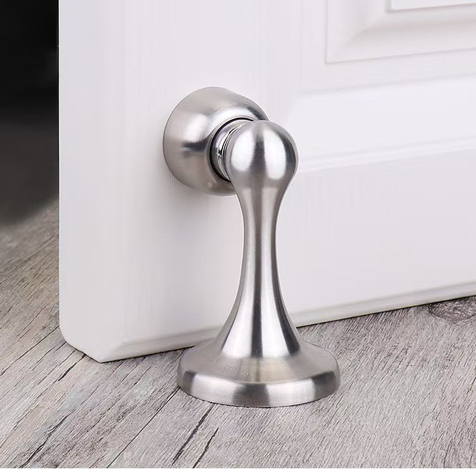 正宗304不锈钢强磁门吸墙吸门碰地吸两用加厚款门吸加长一体成型