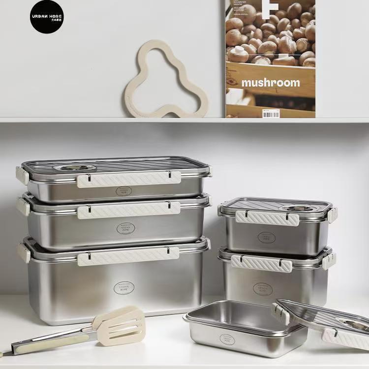 不锈钢烧麦包子馒头冷冻收纳盒大容量冰箱专用密封保鲜盒