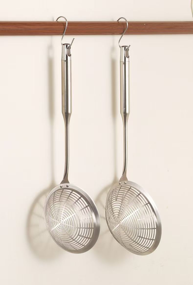 不锈钢漏勺家用食品级一体成型捞面捞薯条油炸漏勺笊篱厨房