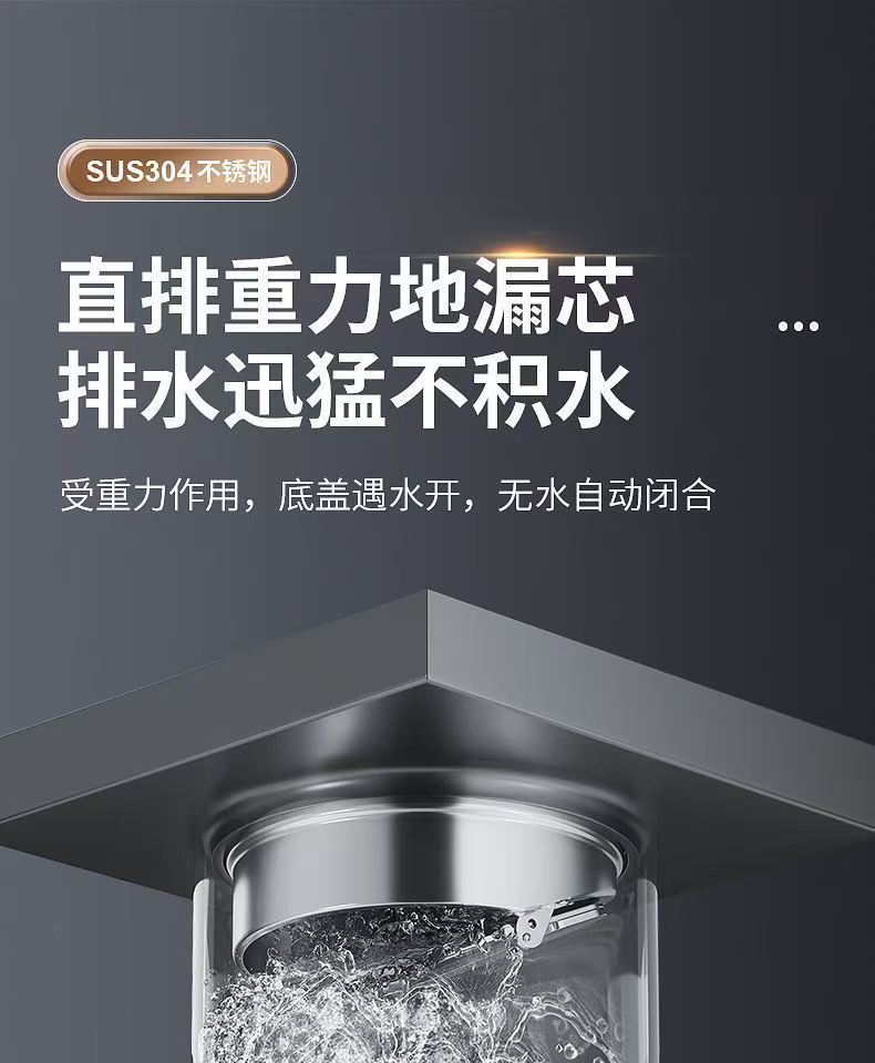 室外院子大口径不锈钢地漏户外庭院防臭防虫304不锈钢排水大地漏