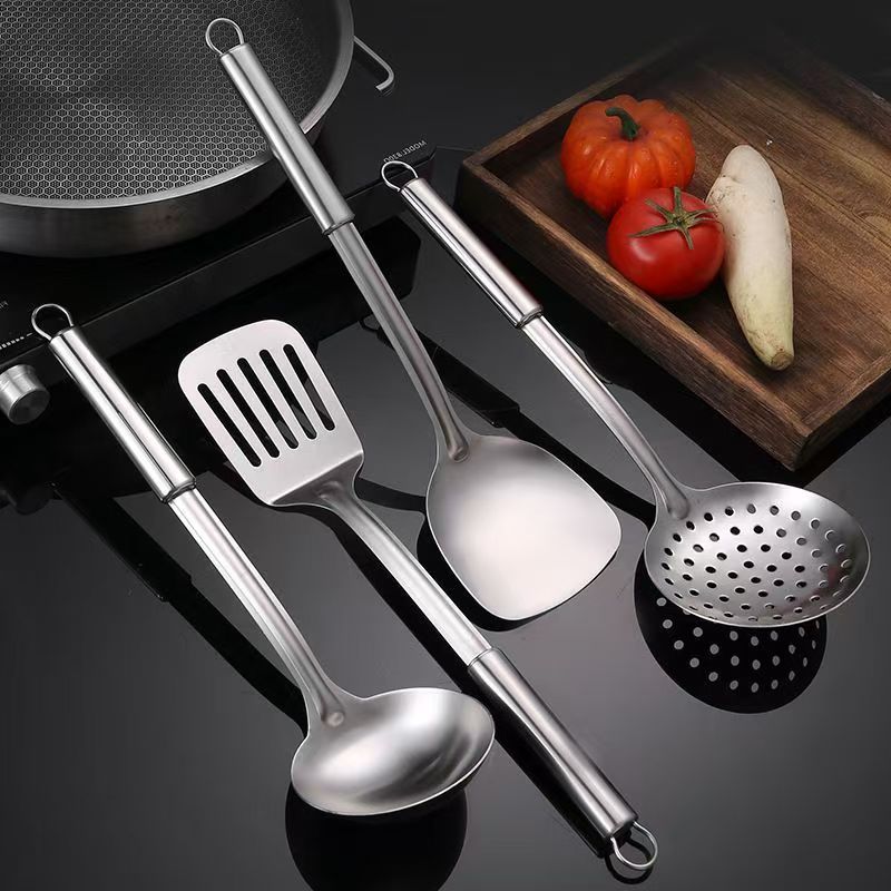 汤勺漏勺锅铲煎铲饭勺子家用炒菜铲子不锈钢厨房厨具套装大全用品