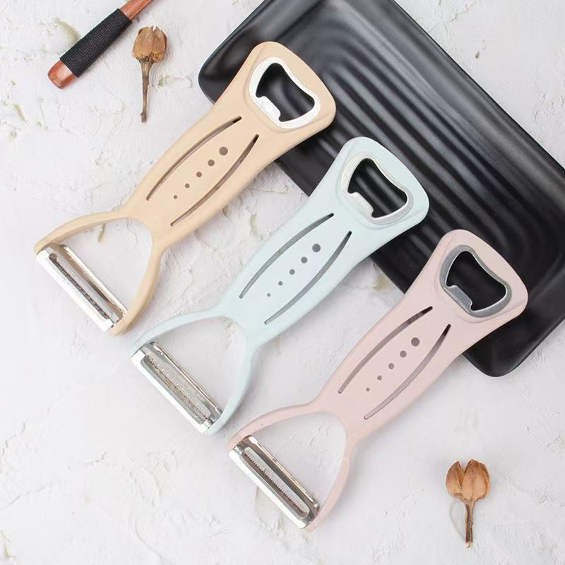 新款多功能组合削皮刨丝开酒神器三合一不锈钢刀片削皮刀家庭厨房