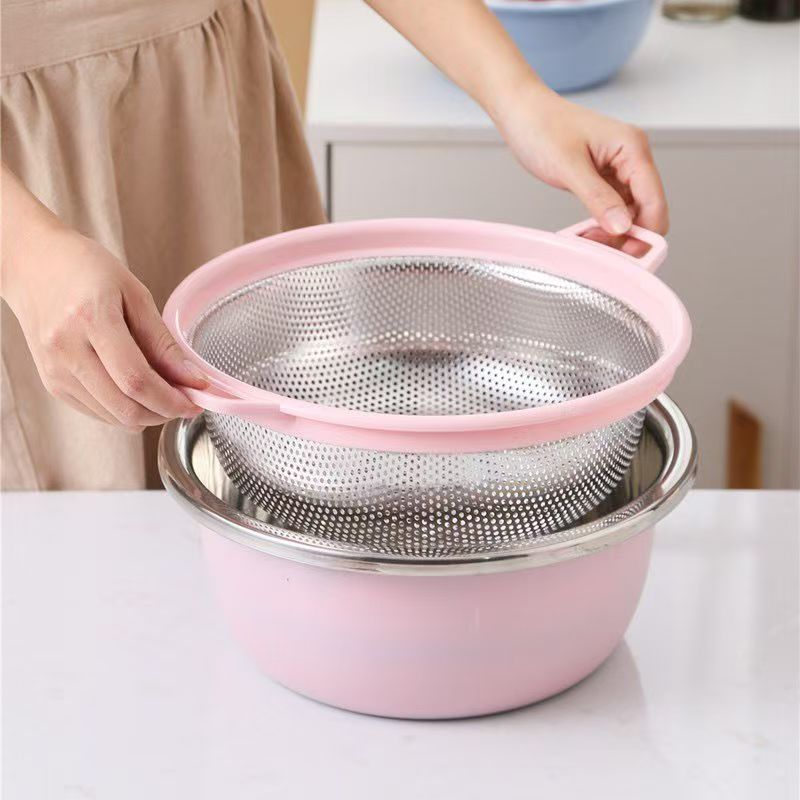 不锈钢沥水篮家用洗水果盆厨房多用沥水盆多功能滤水洗菜盆淘米器