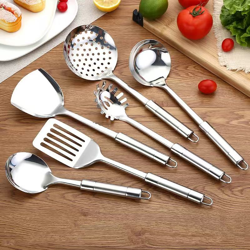 不锈钢厨具套装烹调工具全套家用隔油勺锅铲煎铲汤勺漏勺饭勺肉叉