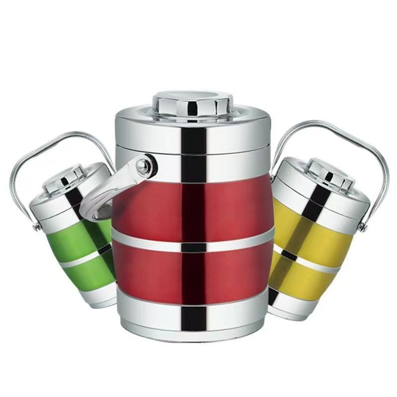 双层不锈钢保温饭盒三层带盖大容量学生上班族便当盒