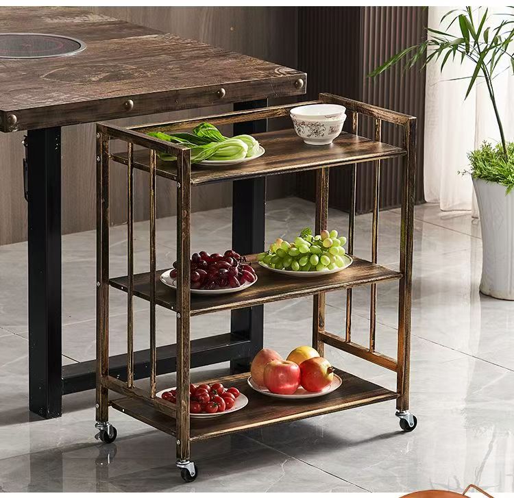 菜架子蔬菜架多层火锅店厨房置物架菜架放菜架烤肉商用移动置物架