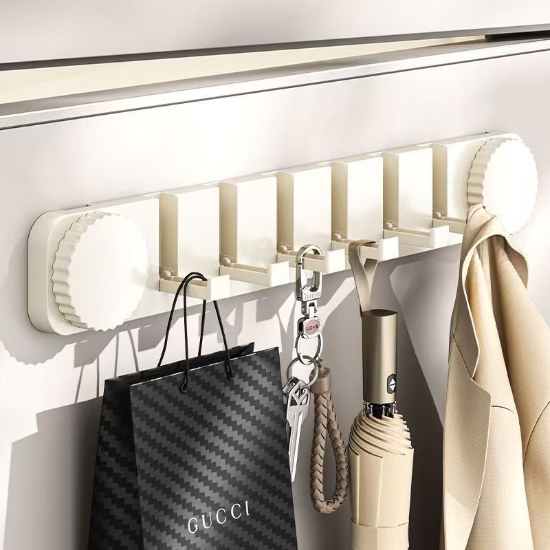 免打孔强力粘胶吸盘门后挂钩入户门承重置物架玄关挂衣架收纳钩子