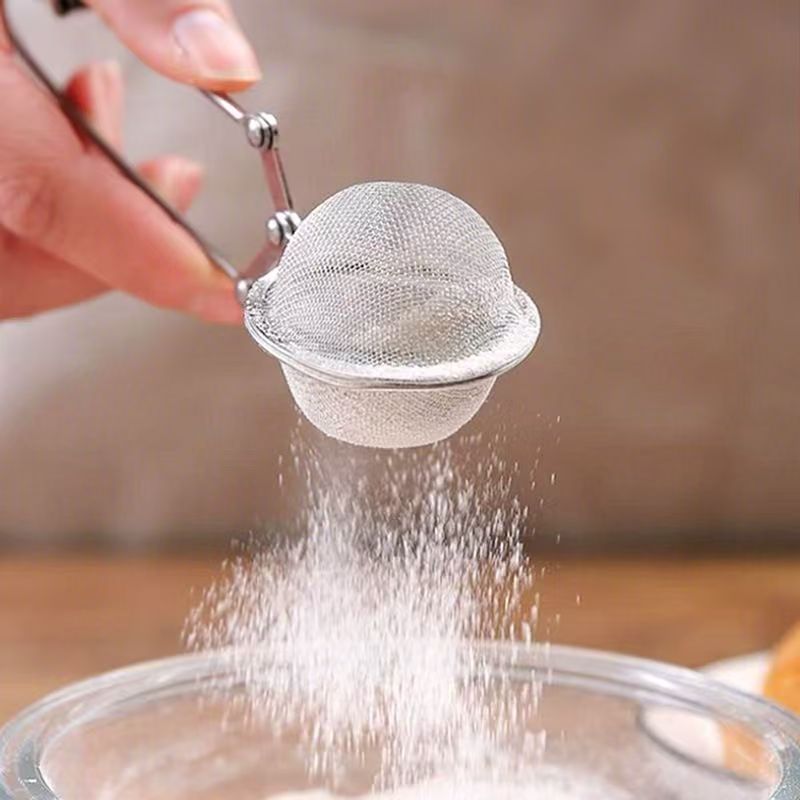 不锈钢糖粉筛可可粉撒粉器球形筛粉器烘焙筛面粉筛糖霜筛筛子筛网