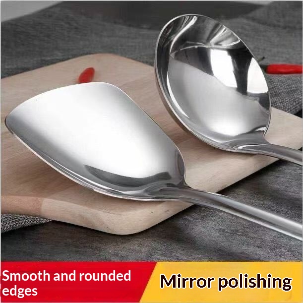 仿木纹防烫不锈钢锅铲家用炒菜铲子厨具厨房用品勺子家用汤勺