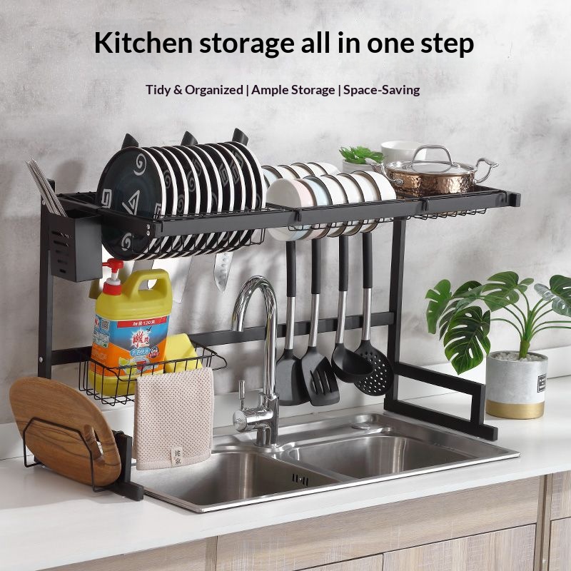304不锈钢架特厚多功能台面沥碗架家用家庭装水槽架子厨房置物架