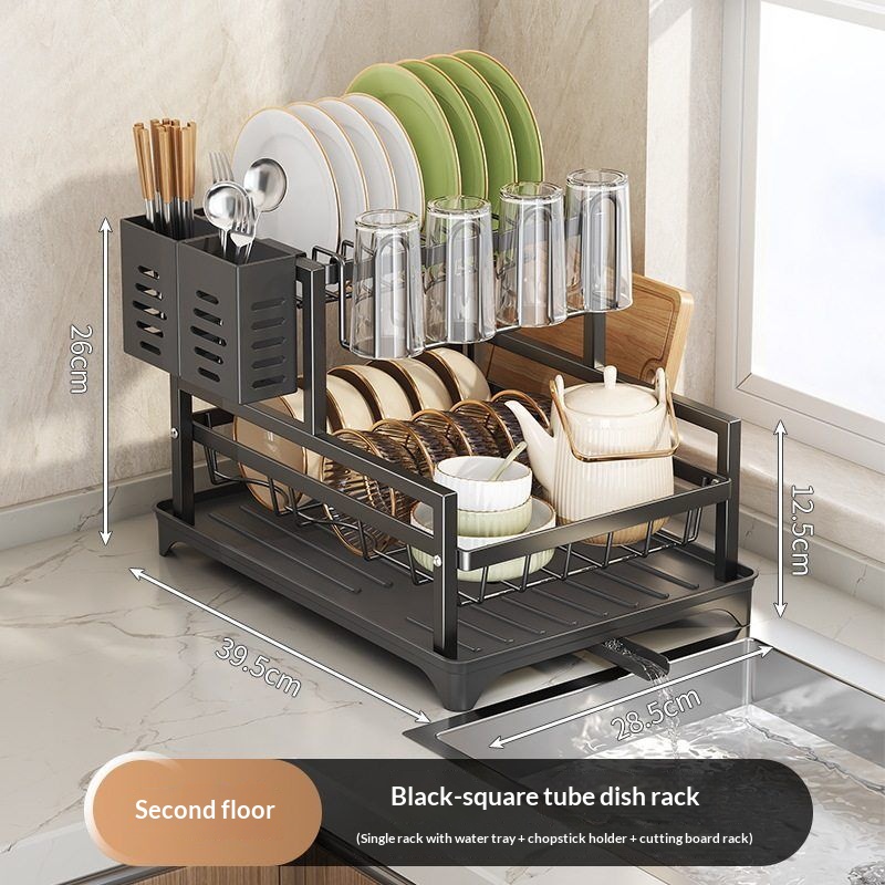 厨房沥水碗碟架家用碗盘餐具杯子收纳架碗柜台面多功能放碗架