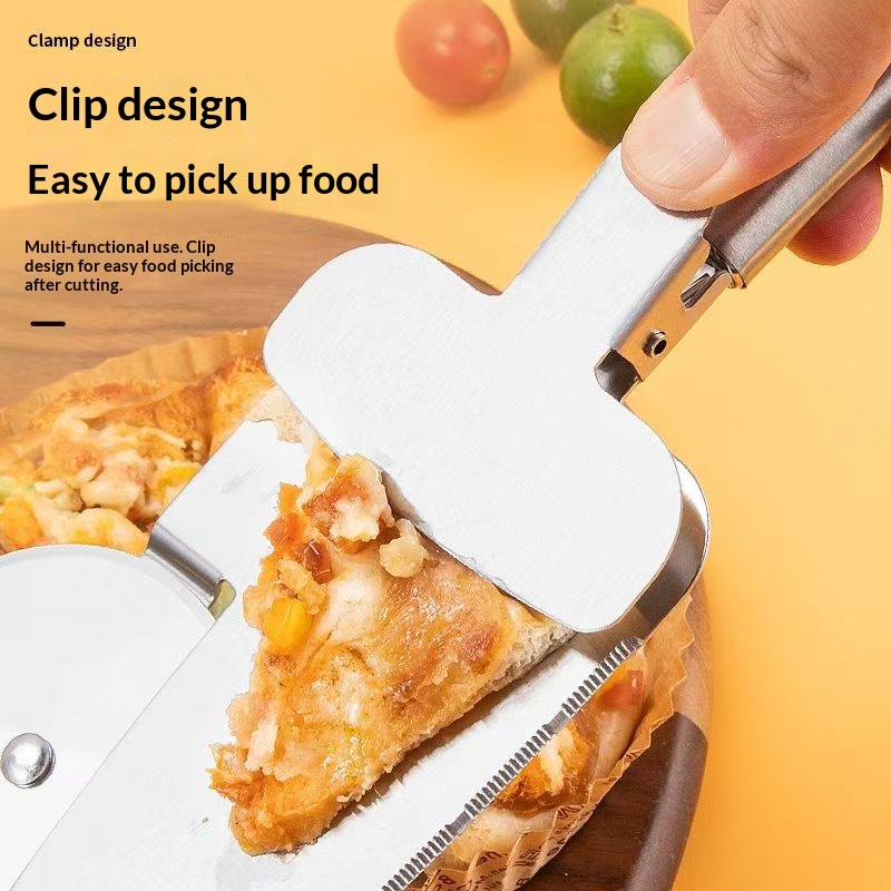 304不锈钢披萨滚刀欧式餐厅披萨轮刀切面刀家用厨房蛋糕面包刀
