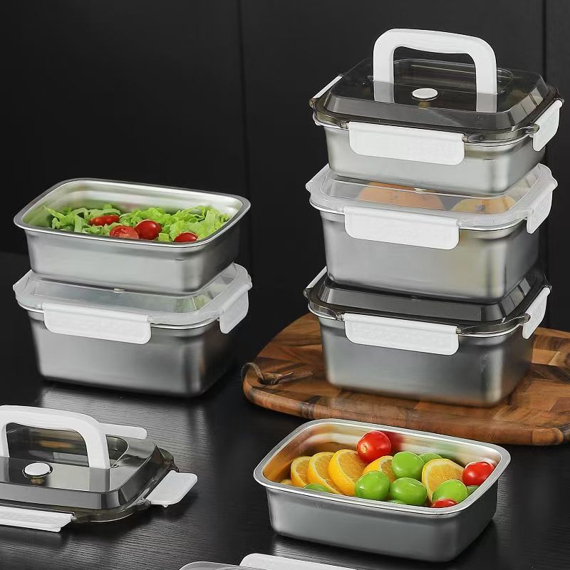 食品级保鲜盒带盖加厚野餐水果盒密封手提冰箱收纳盒户外便当盒