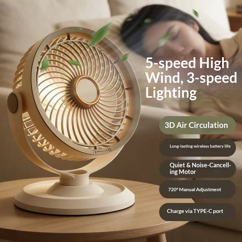 夹子静音大风力USB台扇宿舍必备桌面办公学生