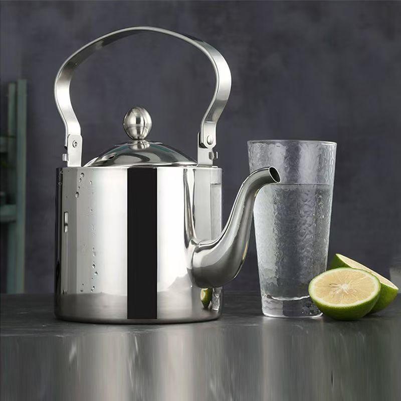 超厚不锈钢茶壶家用小茶壶餐厅茶水壶酒店饭店用泡茶壶带滤网茶壶