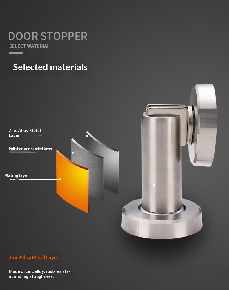 304不锈钢门吸强磁室内门卫生间防撞地吸门挡门顶限位器工程门吸