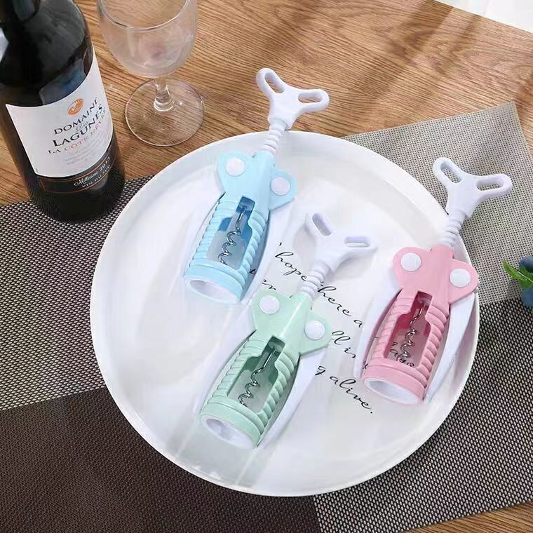 简易便携红酒开瓶器塑料启瓶器葡萄酒拔塞器启子加厚款开酒器起子