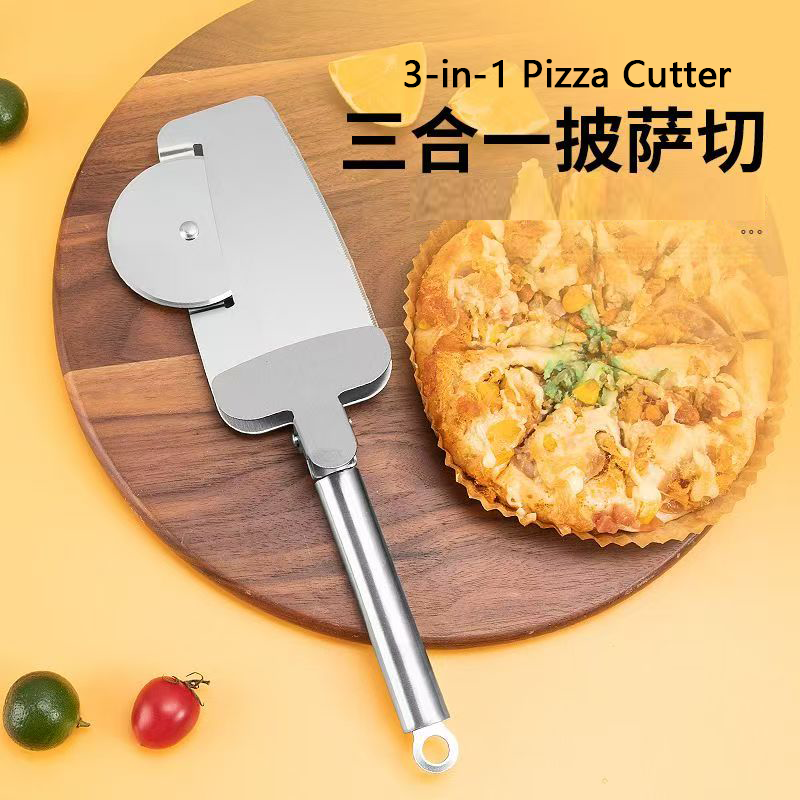 304不锈钢披萨滚刀欧式餐厅披萨轮刀切面刀家用厨房蛋糕面包刀