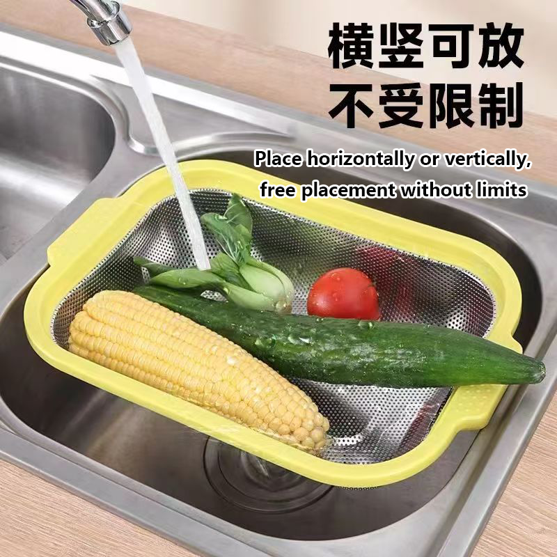 炫彩米筛方形耐用隔渣蔬菜水果碗碟沥水篮圆形沥水筛
