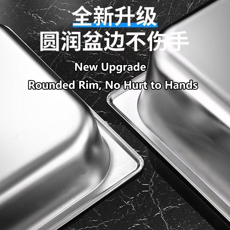 不锈钢盒份数盆商用厨房果捞店快餐车保温台自助餐麻辣烫食堂专用