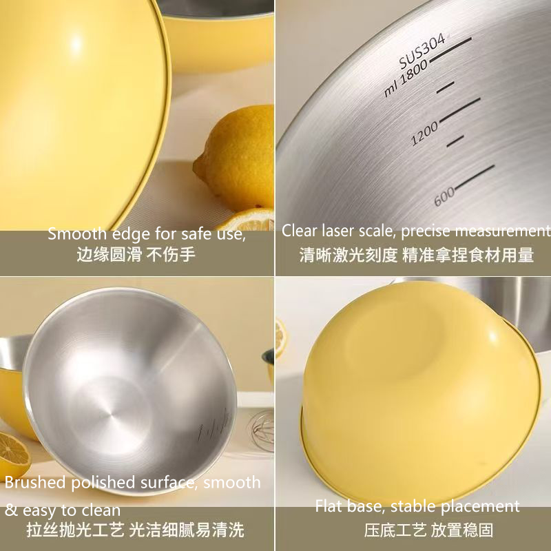 四件套不锈钢沙拉碗料理盆打蛋盆搅拌碗开门红礼品银行保险随手礼