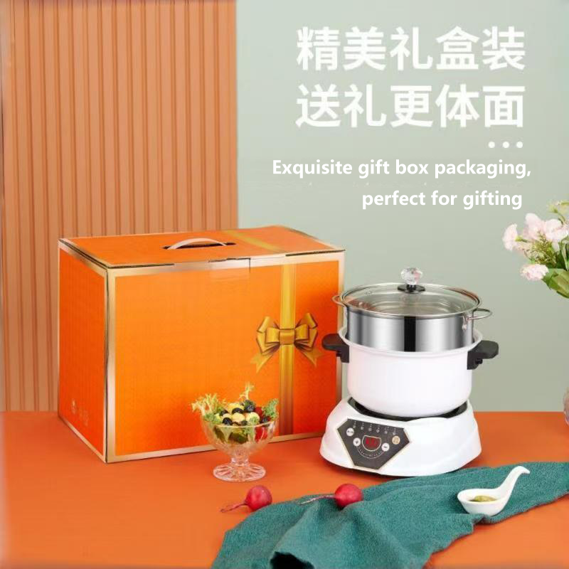 电煮锅多功能家用智能分体式小电锅煮涮烤一体蒸屉锅宿舍煮粥锅